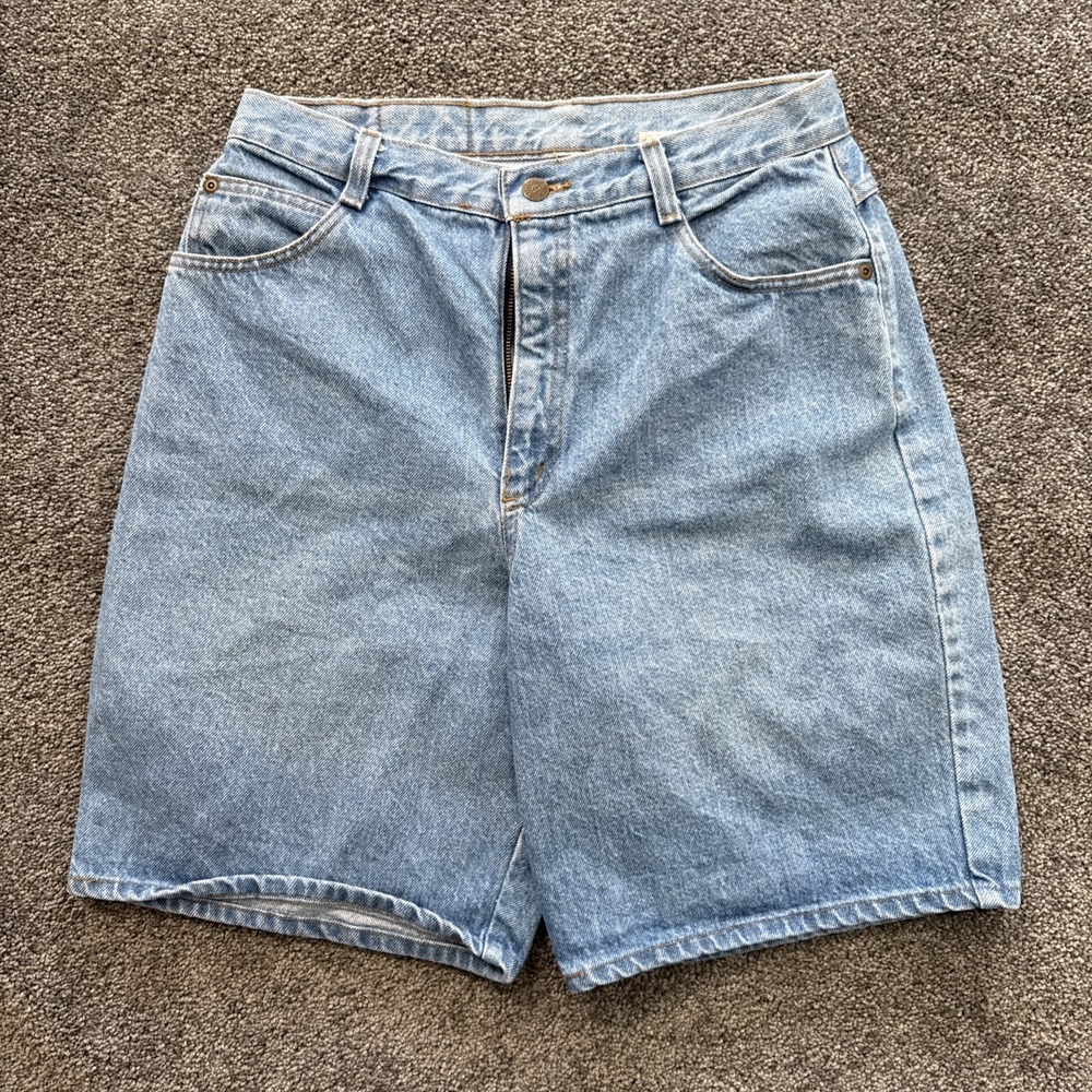 VTG Hunt Club Mom Shorts Womens 12 Petite High Rise Blue Medium Wash Made USA